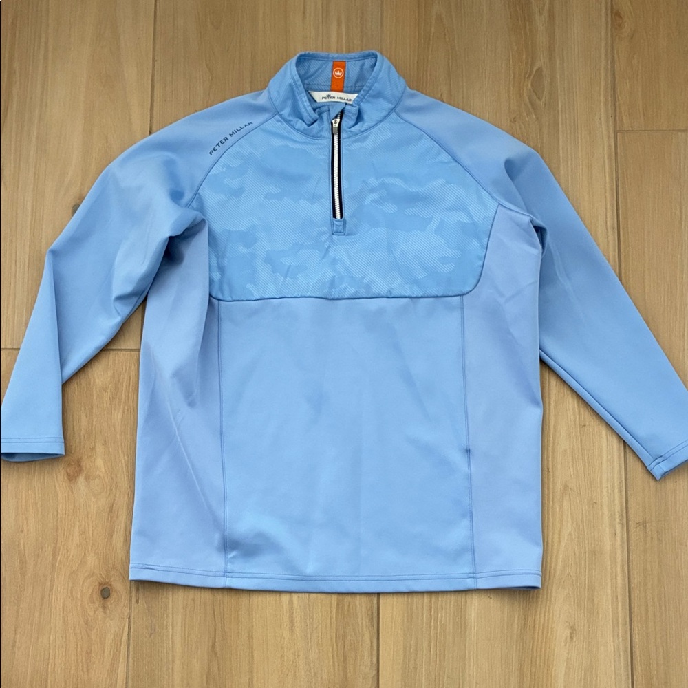 Peter Millar Sky Blue Quarter-Zip Pullover